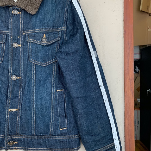 ROUTE 66 FLEECE LINED DENIM TRUCKER JACKET - Picture 3 of 5